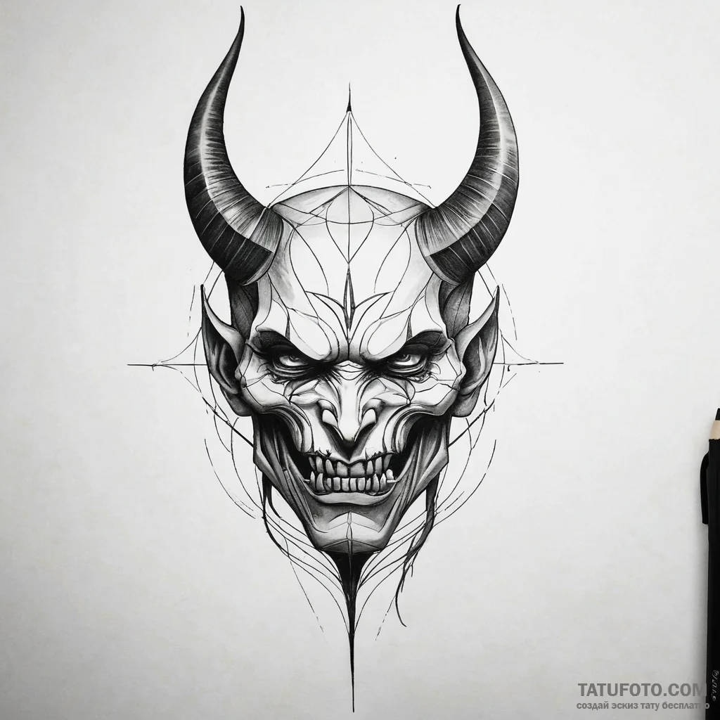 Devil - эскиз тату (№1750668011_0, 23.06.2025 08:40) — Tatufoto.com