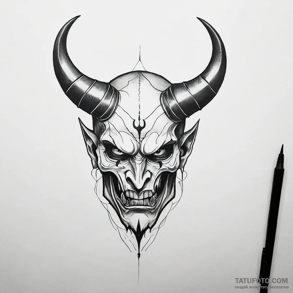 Devil - эскиз тату (№1750668011_1, 23.06.2025 08:40) — Tatufoto.com
