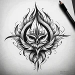 Shadow flame swirling in darkness, tattoo ske… — эскиз тату (№1750668075_0, 23.06.2025 08:41) — Tatufoto.com