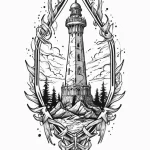 Steel spear beneath shattered spire, tattoo d… — эскиз тату (№1750668849_0, 23.06.2025 08:54) — Tatufoto.com