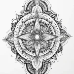 Quasar erupting from the center of a mandala,… — эскиз тату (№1750669786_0, 23.06.2025 09:09) — Tatufoto.com