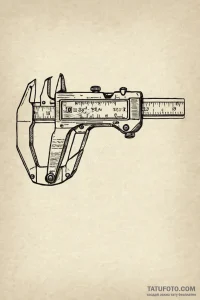 Vernier caliper, a tool for precise measureme... - эскиз тату (№1750670545_1, 23.06.2025 09:22) — Tatufoto.com