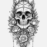 Quartz helm beneath shattered spire, tattoo f… — эскиз тату (№1750670632_0, 23.06.2025 09:23) — Tatufoto.com