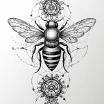 Mechanical bee with intricate gear-wings, tat… — эскиз тату (№1750673189_0, 23.06.2025 10:06) — Tatufoto.com
