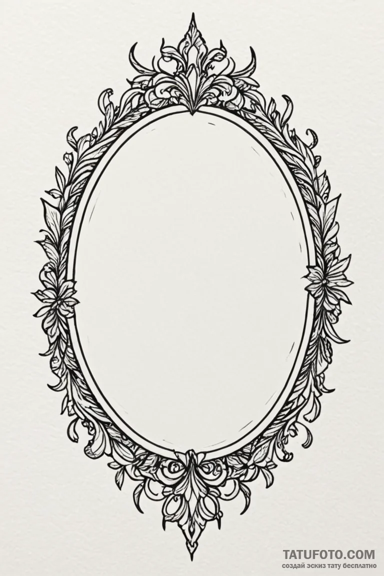 A detailed broken mirror reflection, distorte... - эскиз тату (№1750674172_0, 23.06.2025 10:22) — Tatufoto.com