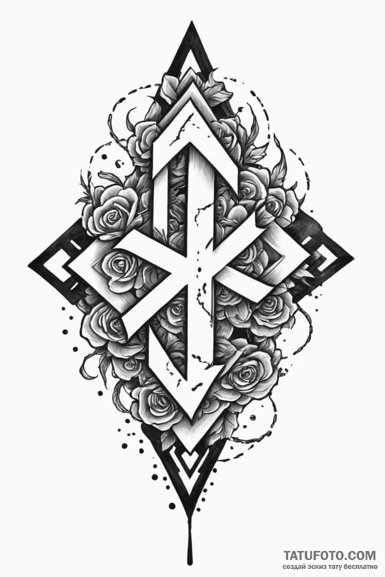 A trash polka tattoo of the swastika tattoo b... - эскиз тату (№1750678607_0, 23.06.2025 11:36) — Tatufoto.com