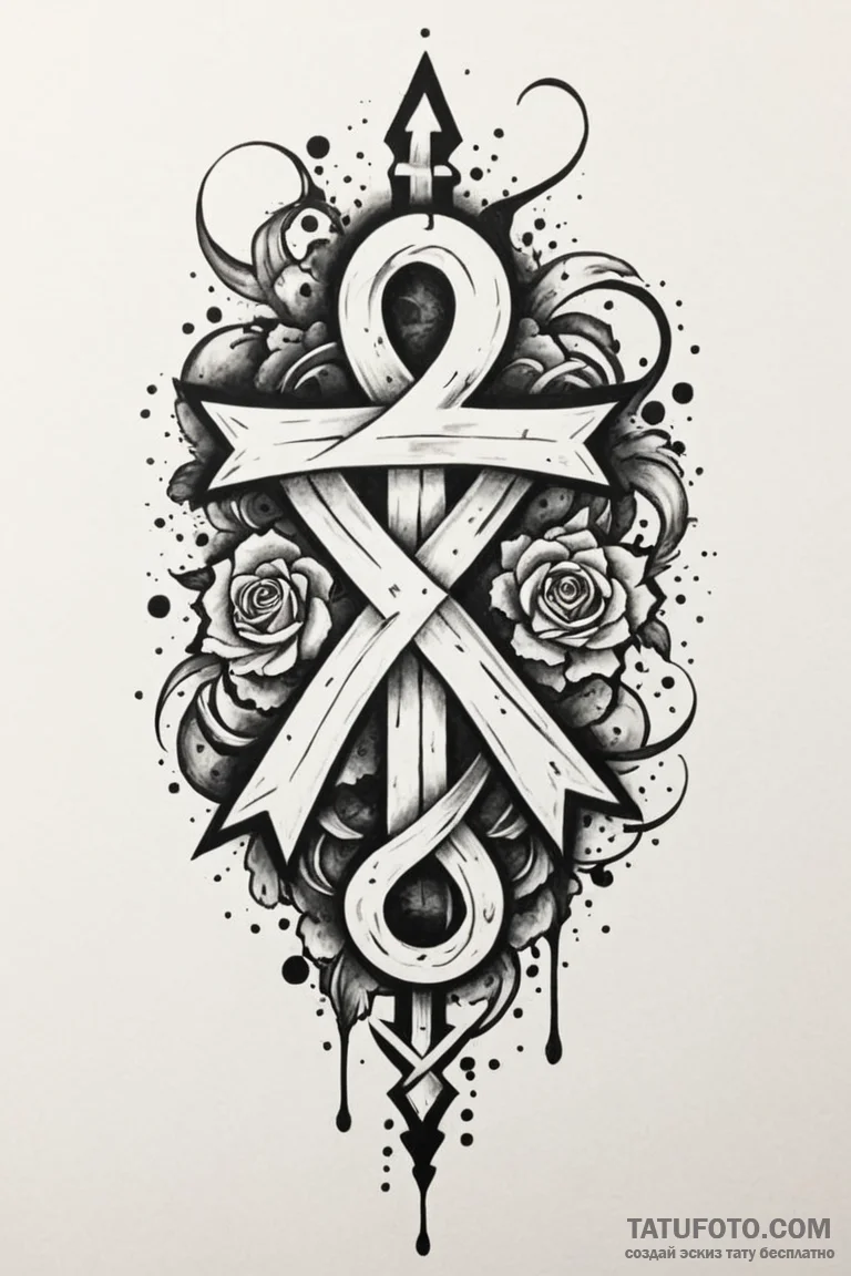 A trash polka tattoo of the swastika tattoo b... - эскиз тату (№1750678607_1, 23.06.2025 11:36) — Tatufoto.com