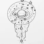 A dotwork tattoo of the galaxy map with key p… — эскиз тату (№1750678686_1, 23.06.2025 11:38) — Tatufoto.com