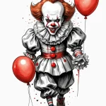 A trash polka tattoo of pennywise the dancing… — эскиз тату (№1750678781_1, 23.06.2025 11:39) — Tatufoto.com