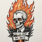 A neo-traditional tattoo of the «i’ll be back… — эскиз тату (№1750680572_0, 23.06.2025 12:09) — Tatufoto.com