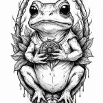 A neo-traditional tattoo of the toad from pan… — эскиз тату (№1750682139_0, 23.06.2025 12:35) — Tatufoto.com