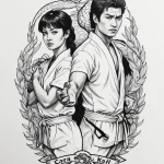 A neo-traditional tattoo of the main characte… — эскиз тату (№1750683201_0, 23.06.2025 12:53) — Tatufoto.com