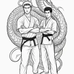 A neo-traditional tattoo of the main characte… — эскиз тату (№1750683201_1, 23.06.2025 12:53) — Tatufoto.com