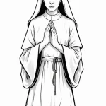 Nun — эскиз тату (№1750683278_0, 23.06.2025 12:54) — Tatufoto.com