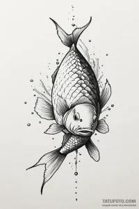 Crucian carp - эскиз тату (№1750683737_0, 23.06.2025 13:02) — Tatufoto.com