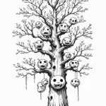 A sketch of the kodama (tree spirits) from pr… — эскиз тату (№1750683827_0, 23.06.2025 13:03) — Tatufoto.com