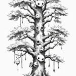 A sketch of the kodama (tree spirits) from pr… — эскиз тату (№1750683827_1, 23.06.2025 13:03) — Tatufoto.com