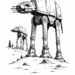 32. a graphic tattoo of an at-at walker, mini… — эскиз тату (№1750686472_0, 23.06.2025 13:47) — Tatufoto.com