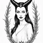 A neo-traditional portrait of maleficent from… — эскиз тату (№1750686544_0, 23.06.2025 13:49) — Tatufoto.com