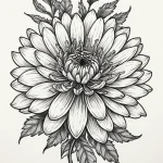 Chrysanthemum — эскиз тату (№1750687191_0, 23.06.2025 13:59) — Tatufoto.com