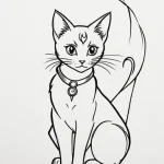 A sketch of luna and artemis, the cats from s… — эскиз тату (№1750688285_0, 23.06.2025 14:18) — Tatufoto.com