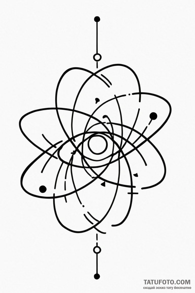 Atom - эскиз тату (№1750689201_0, 23.06.2025 14:33) — Tatufoto.com