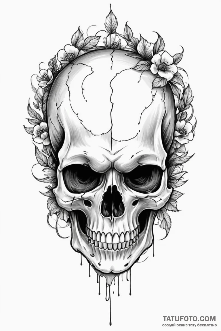 Skull - эскиз тату (№1750689441_0, 23.06.2025 14:37) — Tatufoto.com