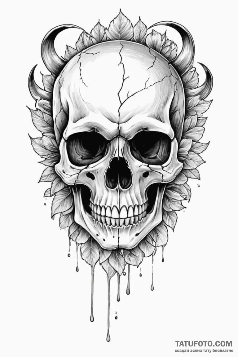 Skull - эскиз тату (№1750689441_1, 23.06.2025 14:37) — Tatufoto.com