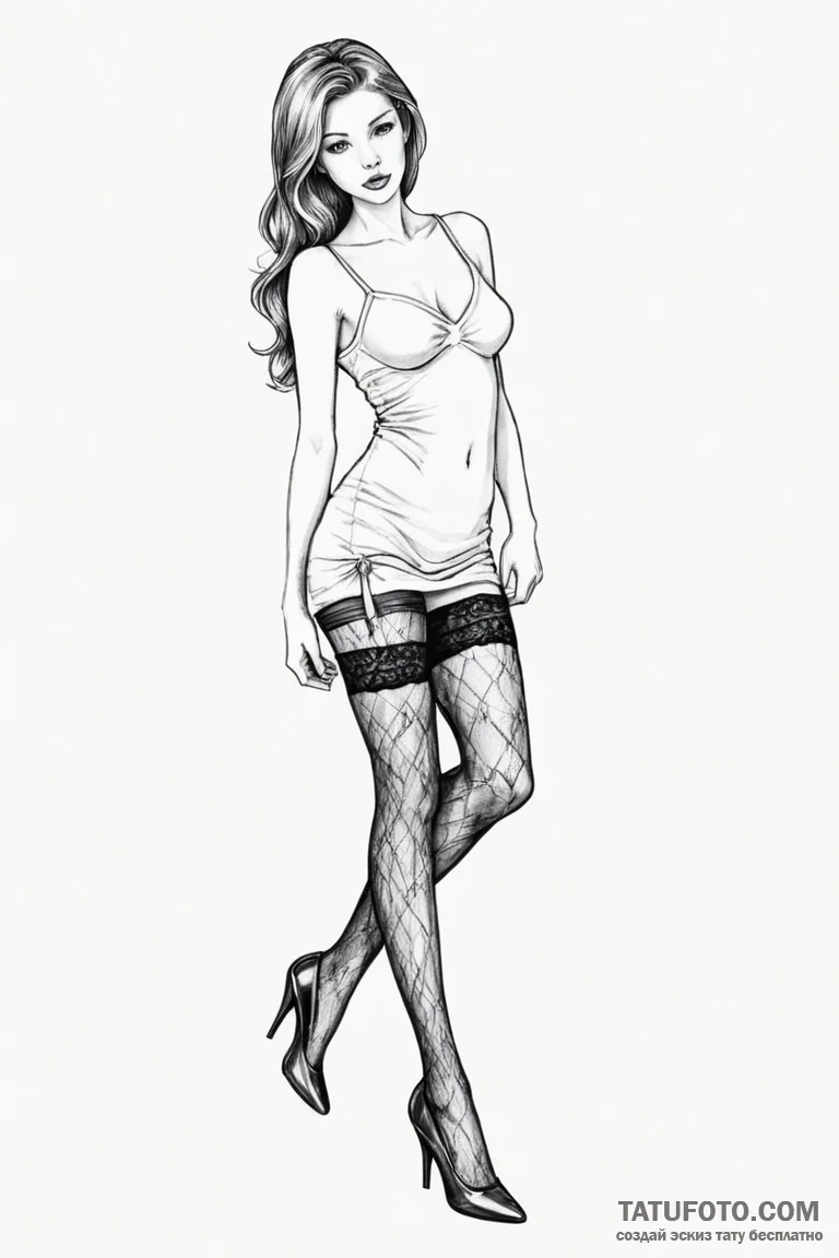 Stockings - эскиз тату (№1750689529_0, 23.06.2025 14:38) — Tatufoto.com