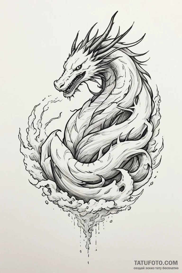 A linework design of the paper shikigami atta... - эскиз тату (№1750689617_0, 23.06.2025 14:40) — Tatufoto.com