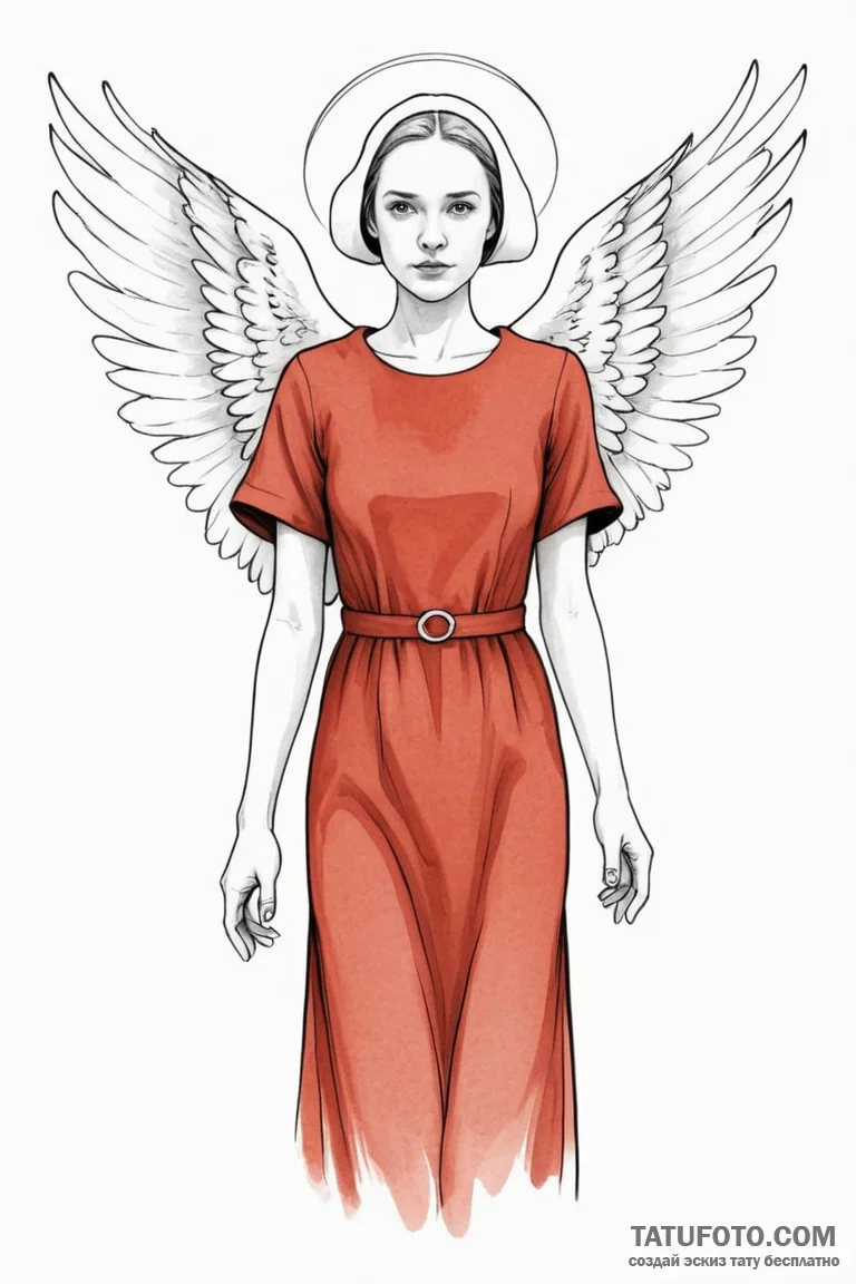 A graphic novel style portrait of the main ch... - эскиз тату (№1750690516_0, 23.06.2025 14:55) — Tatufoto.com