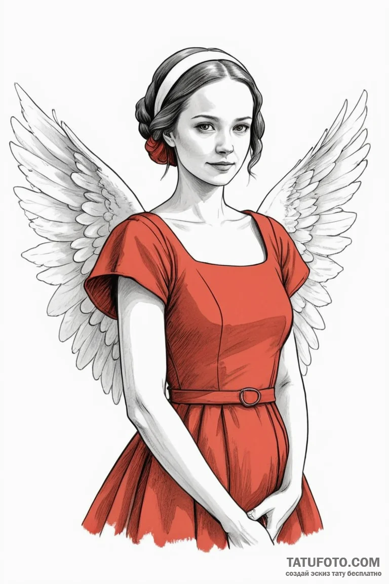 A graphic novel style portrait of the main ch... - эскиз тату (№1750690516_1, 23.06.2025 14:55) — Tatufoto.com