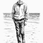 A sketch of the iconic final shot of the 400… — эскиз тату (№1750690612_0, 23.06.2025 14:56) — Tatufoto.com