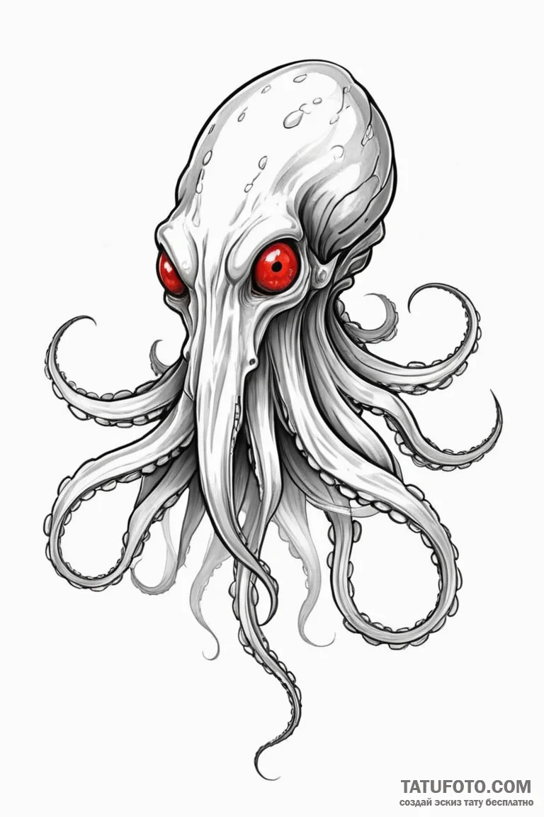 Neo-traditional design of a sentinel (squiddy... - эскиз тату (№1750693810_1, 23.06.2025 15:50) — Tatufoto.com