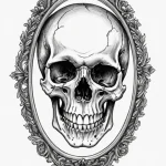 Skull in mirror — эскиз тату (№1750694042_0, 23.06.2025 15:54) — Tatufoto.com