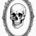 Skull in mirror — эскиз тату (№1750694042_1, 23.06.2025 15:54) — Tatufoto.com