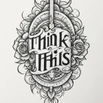 A chicano lettering tattoo «i think this just… — эскиз тату (№1750694126_0, 23.06.2025 15:55) — Tatufoto.com