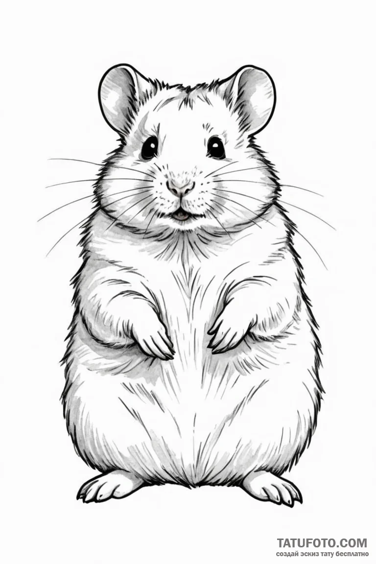 Hamster - эскиз тату (№1750694249_0, 23.06.2025 15:57) — Tatufoto.com