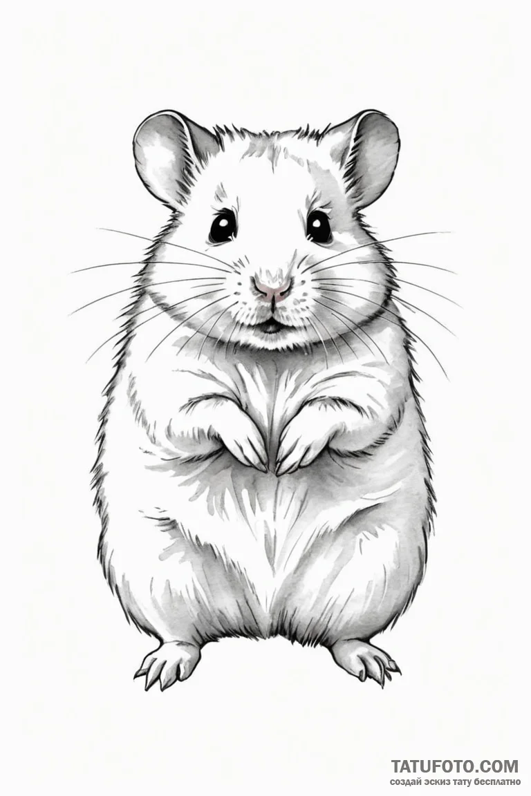 Hamster - эскиз тату (№1750694249_1, 23.06.2025 15:57) — Tatufoto.com
