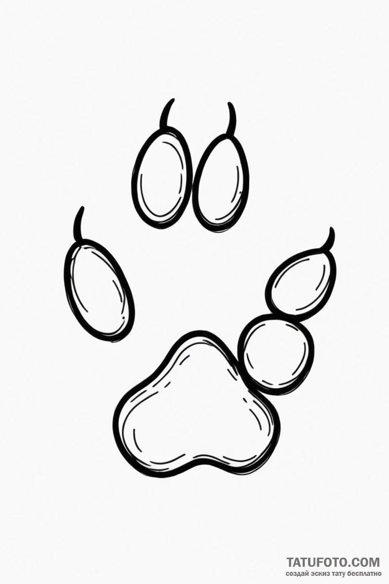 Paw - эскиз тату (№1750694977_0, 23.06.2025 16:09) — Tatufoto.com