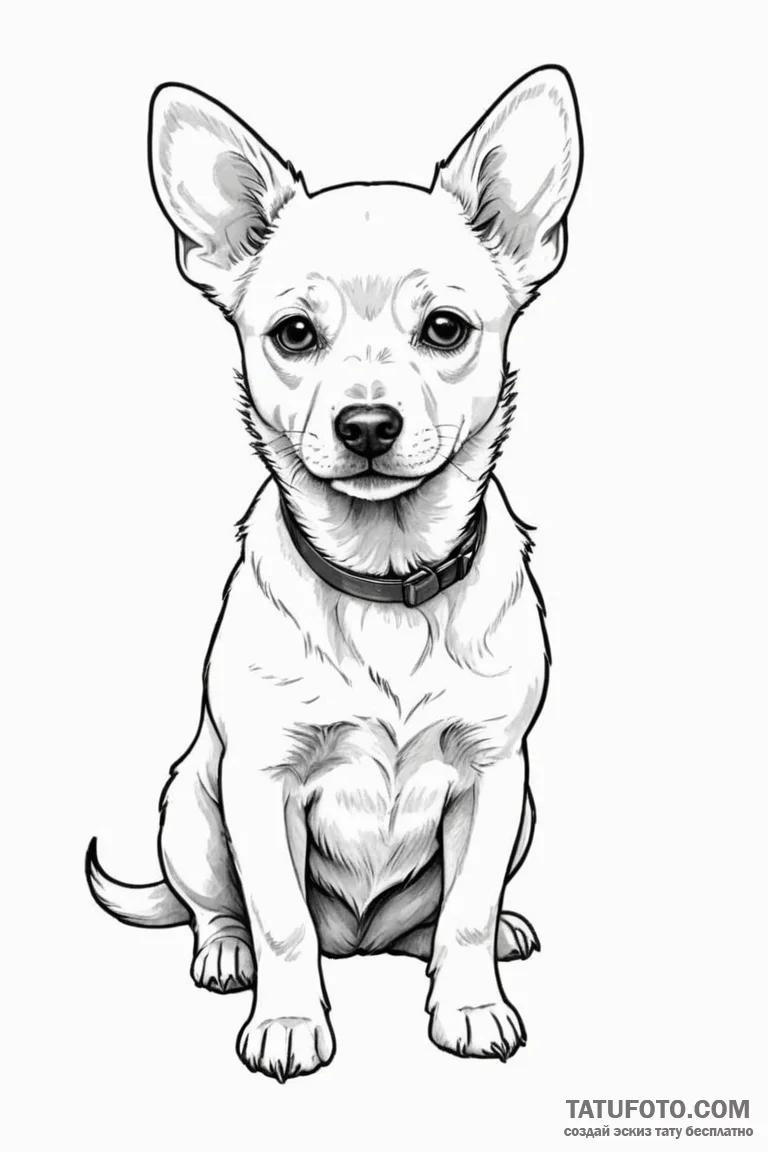 Dog - эскиз тату (№1750695123_0, 23.06.2025 16:12) — Tatufoto.com