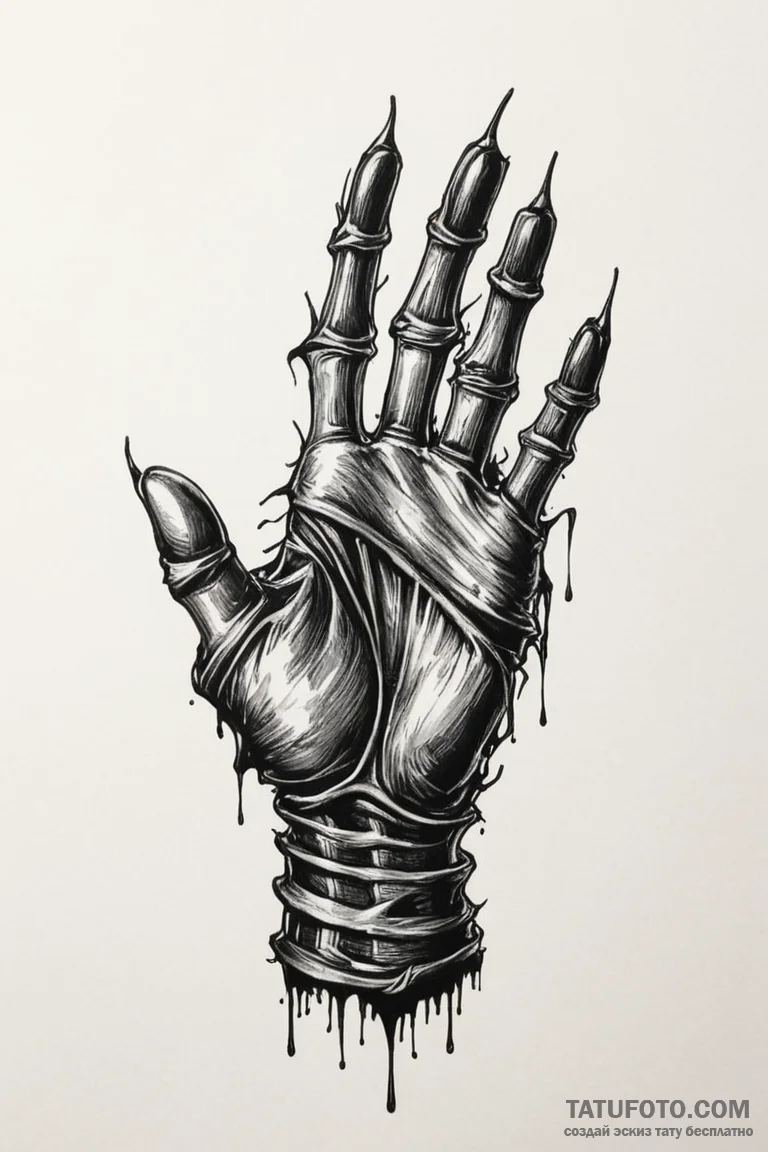 A neo-traditional tattoo of freddy krueger's... - эскиз тату (№1750695523_0, 23.06.2025 16:18) — Tatufoto.com