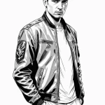 A graphic novel portrait of the driver from d… — эскиз тату (№1750695685_0, 23.06.2025 16:21) — Tatufoto.com