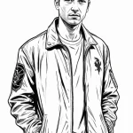 A graphic novel portrait of the driver from d… — эскиз тату (№1750695685_1, 23.06.2025 16:21) — Tatufoto.com