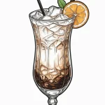 A linework tattoo of a white russian cocktail… — эскиз тату (№1750695761_0, 23.06.2025 16:22) — Tatufoto.com
