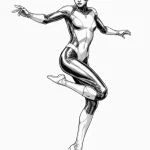 A sketch of trinity in her iconic latex suit,… — эскиз тату (№1750697272_0, 23.06.2025 16:47) — Tatufoto.com
