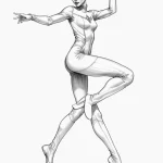 A sketch of trinity in her iconic latex suit,… — эскиз тату (№1750697272_1, 23.06.2025 16:47) — Tatufoto.com