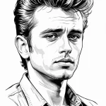 A graphic novel portrait of james dean from r… — эскиз тату (№1750697417_1, 23.06.2025 16:50) — Tatufoto.com