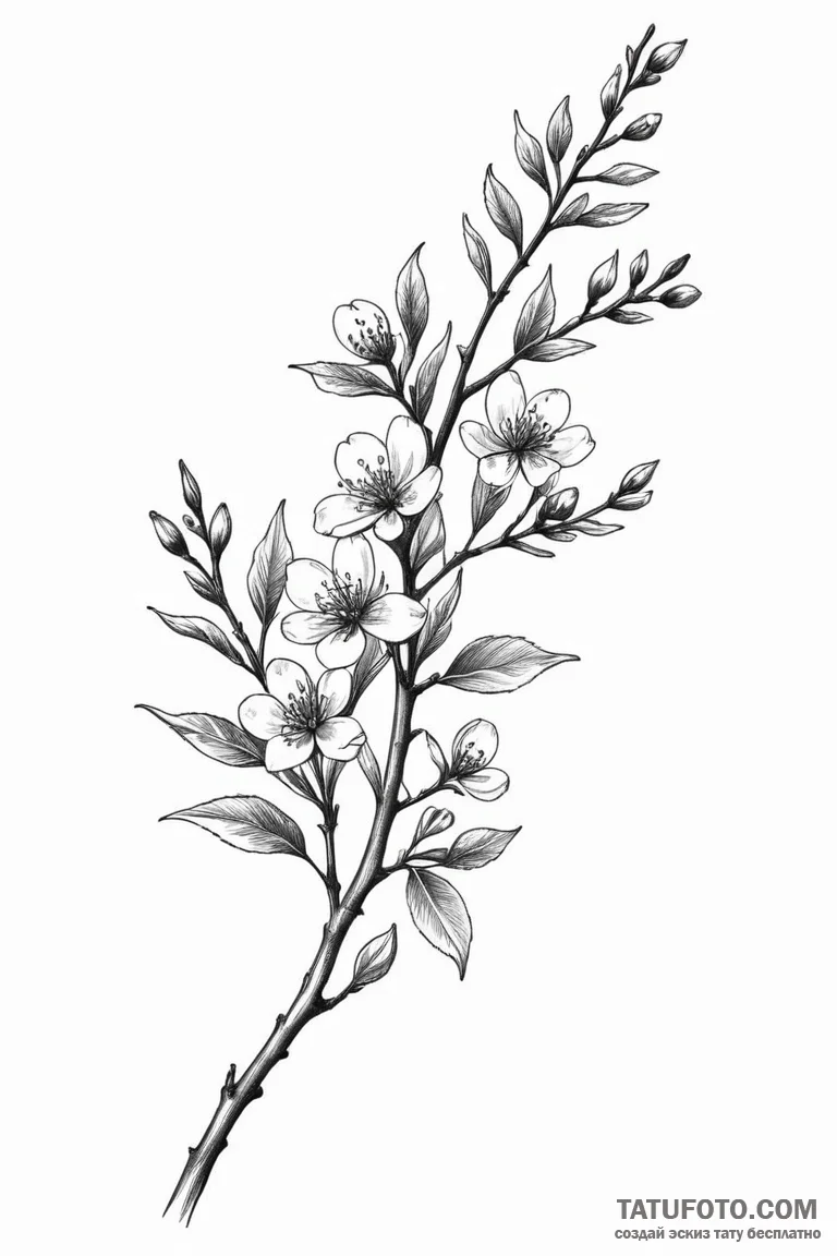 Blackthorn - эскиз тату (№1750699078_0, 23.06.2025 17:17) — Tatufoto.com