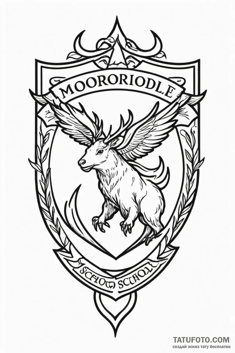 A linework tattoo of the moordale secondary s... - эскиз тату (№1750700080_1, 23.06.2025 17:34) — Tatufoto.com
